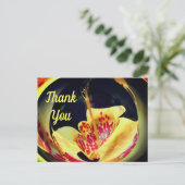 Abstracte bloem 'Gevlekte lelie' bedankkaart Briefkaart (Staand voorkant)