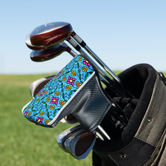 Abstracte bloem golfhoes golfheadcover (Insitu)
