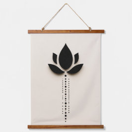 Abstracte bloem hangend wandkleed