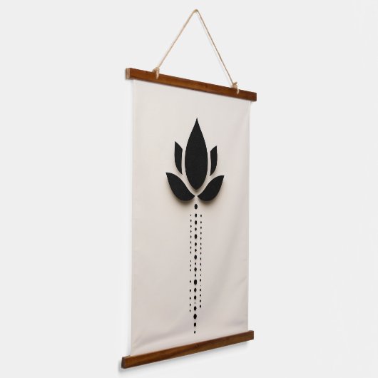 Abstracte bloem hangend wandkleed (Gebogen)