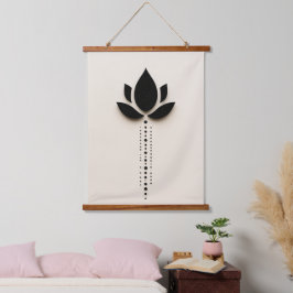 Abstracte bloem hangend wandkleed
