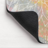 Abstracte Bloem in Gemengde Techniek Muismat (Hoek)