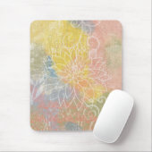 Abstracte Bloem in Gemengde Techniek Muismat (Met muis)