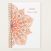 Abstracte Bloem in Perzik Planner (Voorkant)