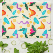 Abstracte Bloem Keukenhanddoek (Gevouwen)
