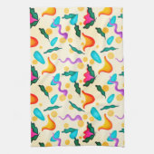 Abstracte Bloem Keukenhanddoek (Verticaal)