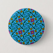 Abstracte Bloem Knop Ronde Button 5,7 Cm (Voorkant)