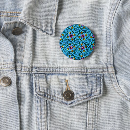Abstracte Bloem Knop Ronde Button 5,7 Cm (In situ)