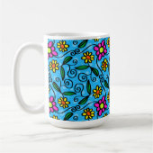 Abstracte bloem koffiemok (Links)