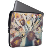 Abstracte bloem laptophoes laptop sleeve (Voorkant Rechts)