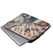 Abstracte bloem laptophoes laptop sleeve (Voorkant onderkant)