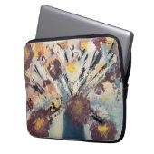 Abstracte bloem laptophoes laptop sleeve (Voorkant Links)