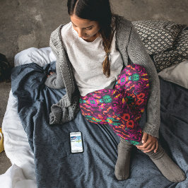 Abstracte bloem leggings