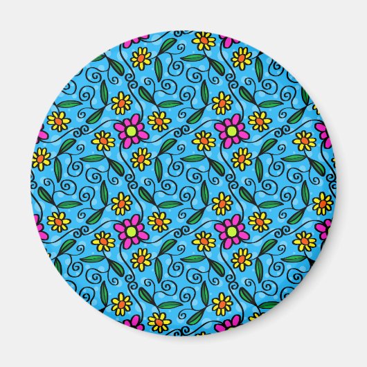 Abstracte Bloem Magneet (Voorkant)
