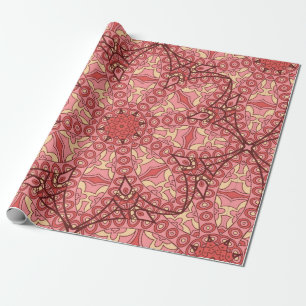 Abstracte bloem mandala etnisch naadloos patroon cadeaupapier