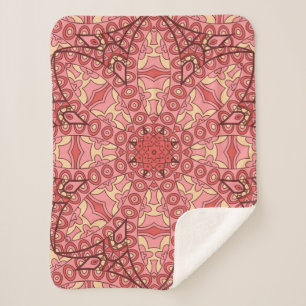 Abstracte bloem mandala etnisch naadloos patroon sherpa deken