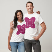 Abstracte bloem met magenta bloembladeren t-shirt (Unisex)
