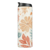 Abstracte Bloem Ontworpen Thermische Tumbler Thermosbeker (Geroteerd rechts)