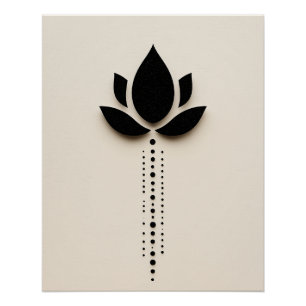 Abstracte bloem perfect poster