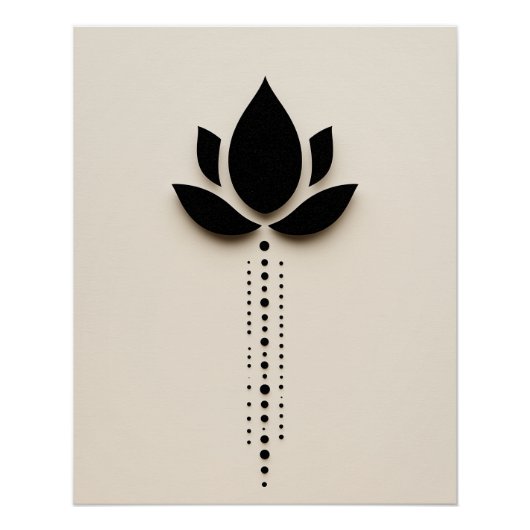 Abstracte bloem perfect poster (Voorkant)