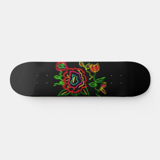 Abstracte bloem persoonlijk skateboard (Horizontaal)
