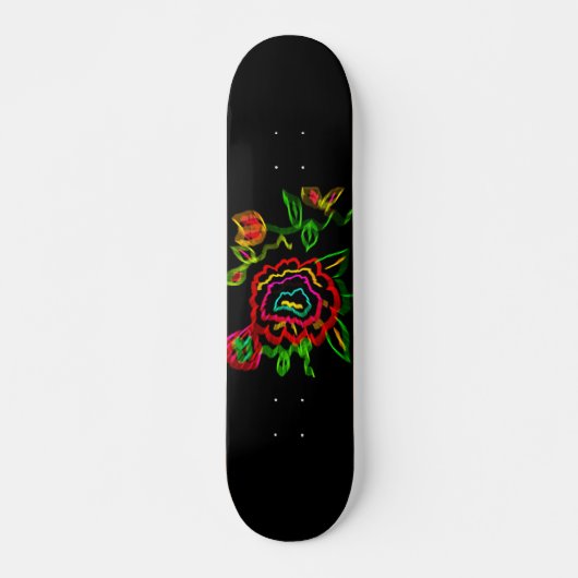 Abstracte bloem persoonlijk skateboard (Voorkant)