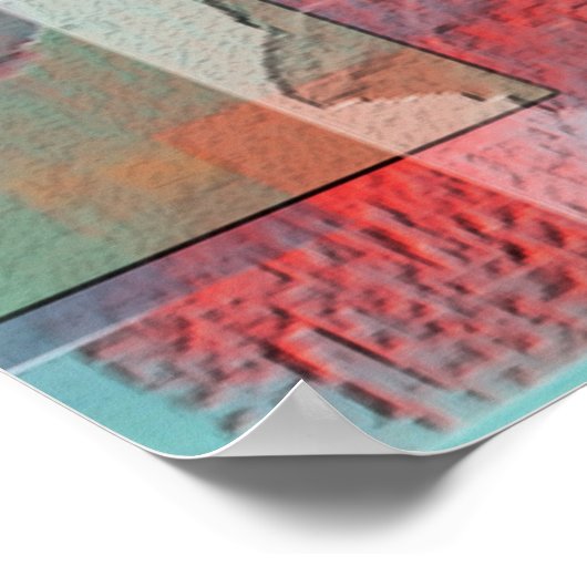 Abstracte Bloem Poster (Hoek)