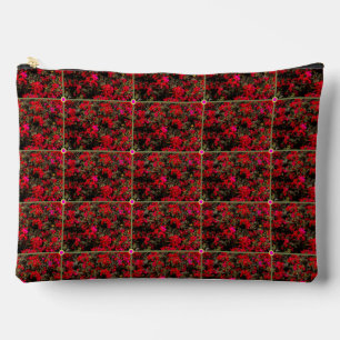 Abstracte bloem rasterpatroon accessoiretasje etui