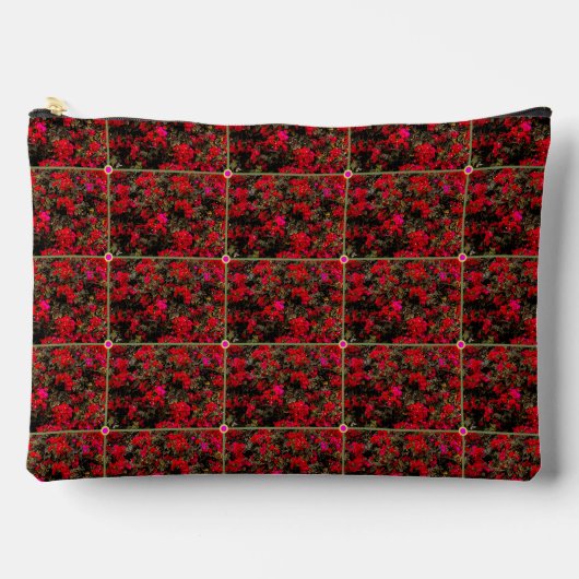 Abstracte bloem rasterpatroon accessoiretasje etui (Voorkant)