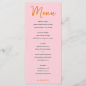 Abstracte bloem roze & groene mix en match menu (Voorkant)