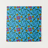 Abstracte Bloem Tapijt Wandkleed (Voorkant (horizontaal))
