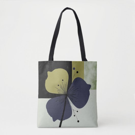 Abstracte bloem tas – zachte kleuren ritme (Voorkant)