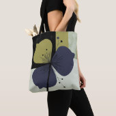 Abstracte bloem tas – zachte kleuren ritme (Dichtbij)