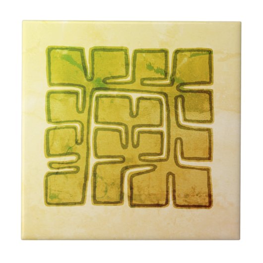 Abstracte bloem tegeltje (Voorkant)