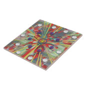 Abstracte Bloem Tegeltje (Zijkant)