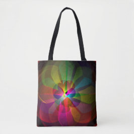 Abstracte bloem tote bag