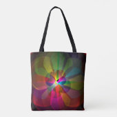 Abstracte bloem tote bag (Achterkant)
