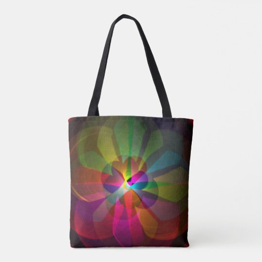 Abstracte bloem tote bag (Achterkant)
