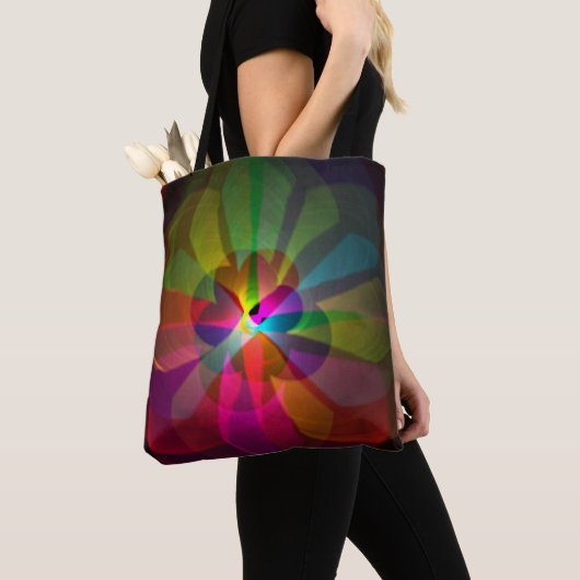 Abstracte bloem tote bag (Dichtbij)