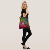 Abstracte bloem tote bag (Op model)