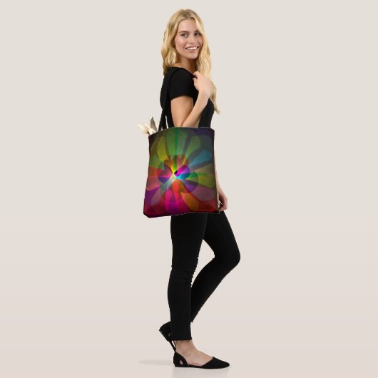 Abstracte bloem tote bag (Op model)