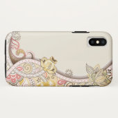 Abstracte bloem vector iPhone XS hoesje (Achterkant (horizontaal))