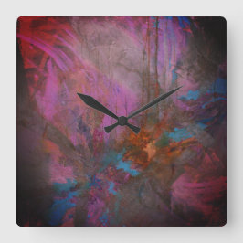 Abstracte bloem vierkante klok