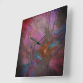 Abstracte bloem vierkante klok (Hoek)