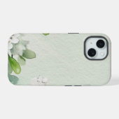 Abstracte bloem witte Kalmia Latifolia bloem iPhone 15 Case (Achterkant horizontaal)