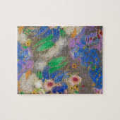 Abstracte bloemachtergrond van Odilon Redon. Legpuzzel (Horizontaal)