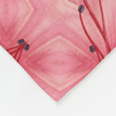 Abstracte bloemblaadjes in zacht koraal roze fleece deken (Hoek)