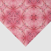 Abstracte bloemblaadjes in zacht koraal roze tissuepapier (Detail)