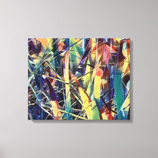 Abstracte bloemblaadjes Kleurrijke Canvas Art Prin Afdruk (Voorkant)