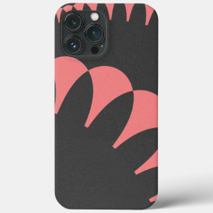 Abstracte bloemblaadjes Roze en Grijs Elegant Case-Mate iPhone Case